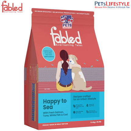 Fabled Happy To Sea Complete food for all breed adult Dogs (Above 12 months)
