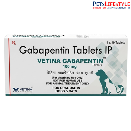 Vetina Gabapentin Tablets 100 mg for Dogs and Cats 10 Tablets