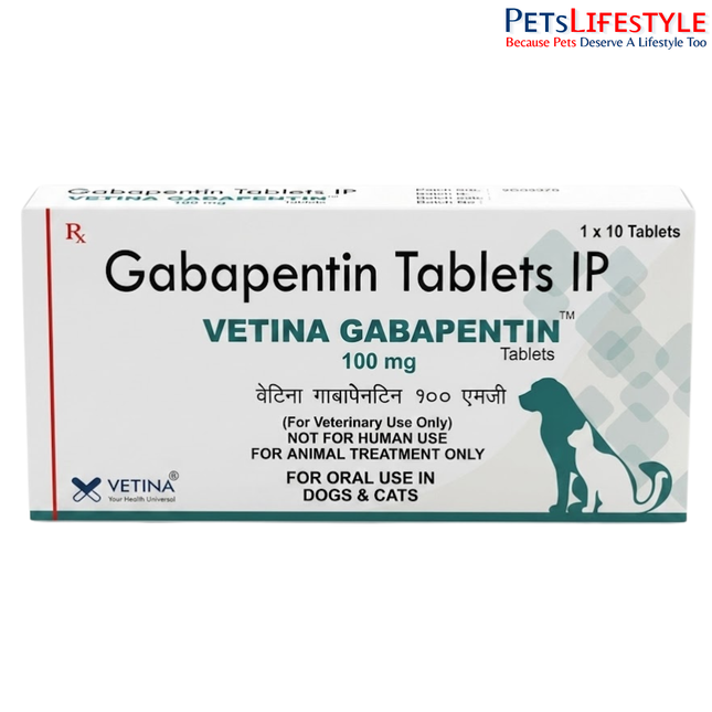 Vetina Gabapentin Tablets 100 mg for Dogs and Cats 10 Tablets
