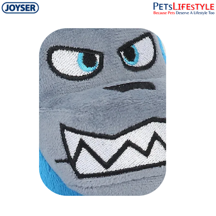 JOYSER Squad Bear Plush Dog Toy with Squeaker – Blue (S/M)