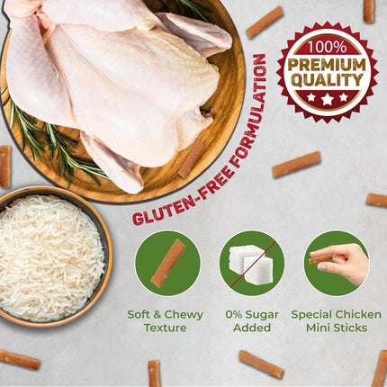 Trixie Premio Chicken Mini Sticks Cat Treats – Protein Rich Training & Reward Snacks for Cats