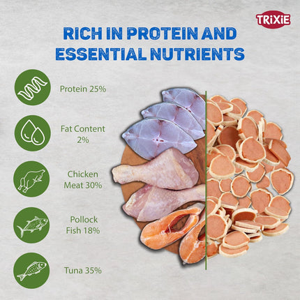 TRIXIE Premio Tuna Rolls Cat Treats – Protein Rich Training & Reward Snacks for Cats