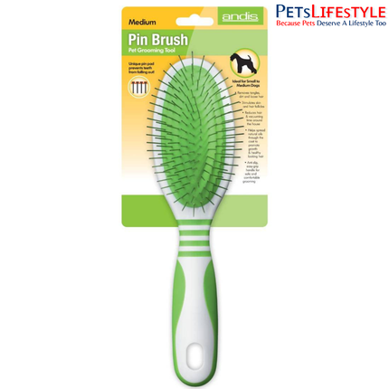 Andis Pin Brush for Medium & Long Hair Dogs – Medium