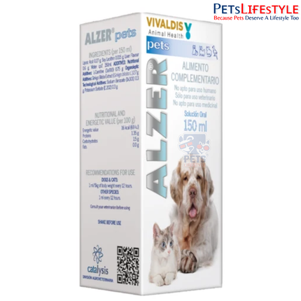 Vivaldis Alzer Syrup 150 ml for Dogs & Cats – Cognitive Health & Brain Function Support