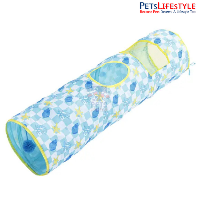FOFOS Sardine Pop-up Cat Tunnel – Lightweight Foldable Cat Play Tunnel with Crinkle Paper
