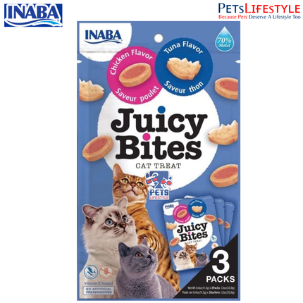 Juicy Bites Tuna & Chicken Flavor – Soft Moist Treats for Cats – 33.9g