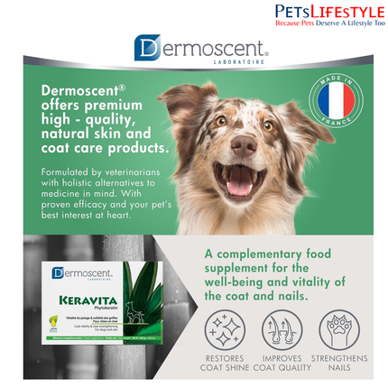 Dermoscent Keravita Skin & Coat Supplement for Dogs & Cats (30 Tablets)
