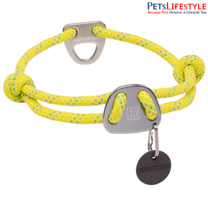 Ruffwear Knot-a-Collar | Reflective Climbing Rope Dog Collar with Aluminum V-Ring