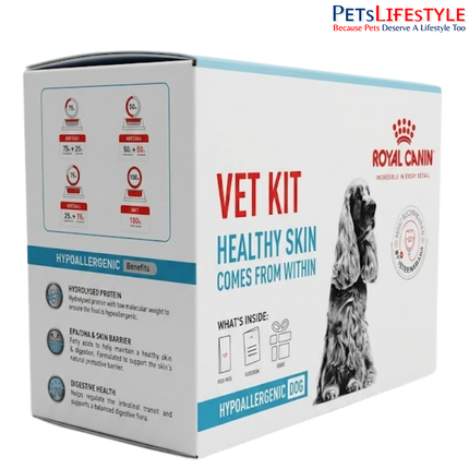 Royal Canin Hypoallergenic Dry Food For Dog + Hypoallergenic Wet Food Combo Pack