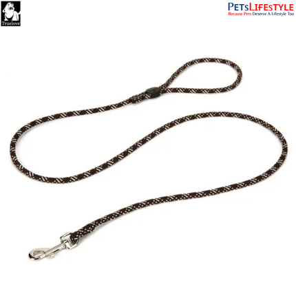 Truelove High Density Reflective Rope Webbing Leash for Dogs (Black)