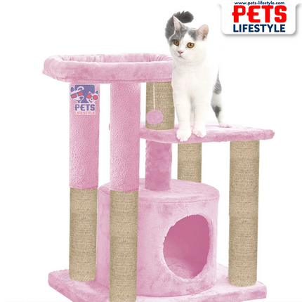 Canine Desk Condo Kitten Cat Tree - Hanging Ball