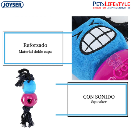 JOYSER Cageball with Funhead Interactive Dog Toy – Replaceable Plush Head