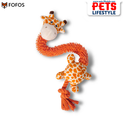 FOFOS Barkbutler Garry The Giraffe Plush Dog Toy | Durable Large Plush Toy with Squeaker