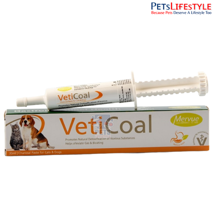 Merveu Veticoal Charcoal Paste for dogs & cats, 30ml