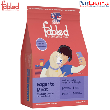 Fabled Eager to Meat Complete food for all breed adult Dogs(Above 12 months)