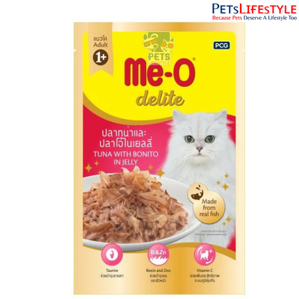 Me-O Delite Tuna with Bonito in Jelly Adult Cat Wet Food
