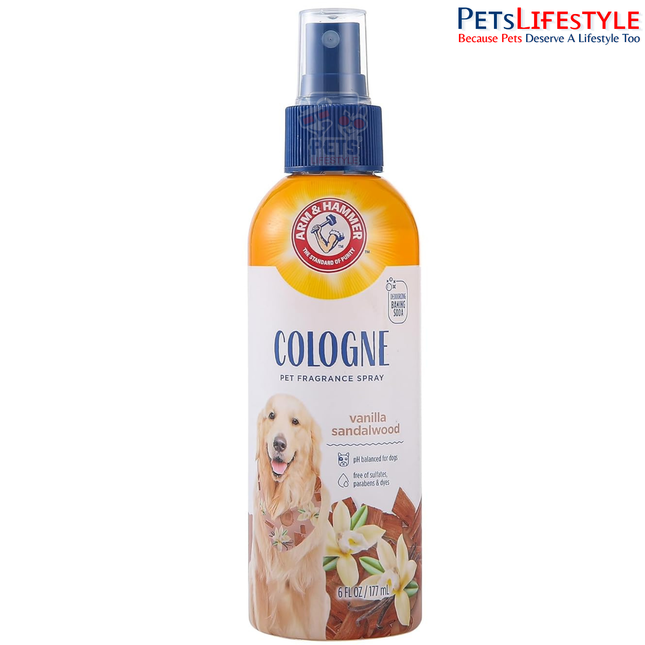 Arm & Hammer Cologne Spray for Dogs Vanilla & Sandalwood 177 ml | Deodorizing Dog Cologne with Baking Soda