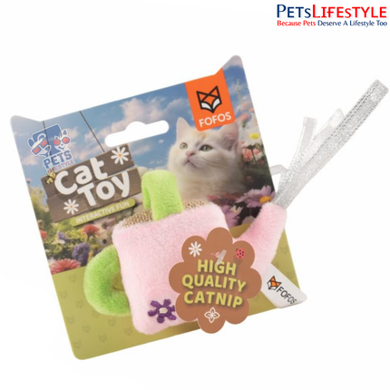 Fofos Watering Can Cat Toy – Soft Plush Toy with US-Grade Catnip & Ribbons for Kittens & Cats