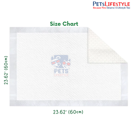 After Bath SuperDry Training Pads – 60 cm × 60 cm (Large, 50 Pads)
