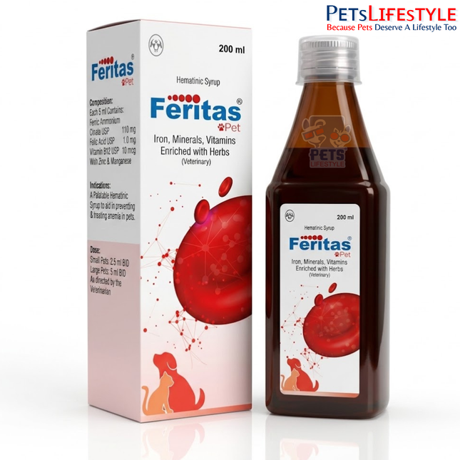Intas Feritas Pet Syrup For Dogs & Cats 200ml