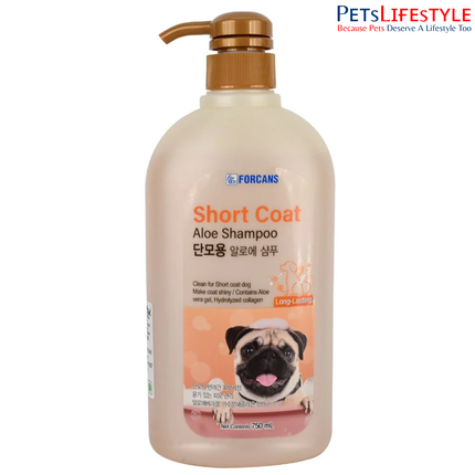 Forcans Short Coat Aloe Dog Shampoo – Aloe Vera Nourishing Shampoo for Short-Haired Dogs