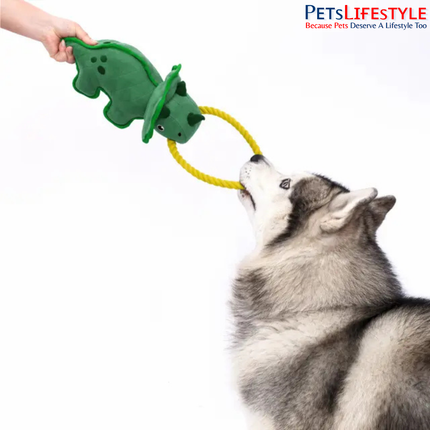 FOFOS Chew Tuff Dog Toy Dinosaur – Dinosaur-Shaped Dog Chew Toy for Playtime & Enrichment