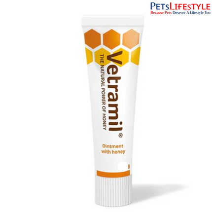 Vetramil Ointment Honey-Based Wound Healing & Skin Repair Ointment for Dogs, Cats & Companion Animals