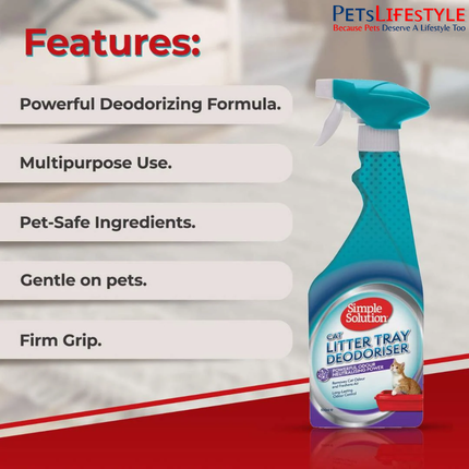 Simple Solution Cat Litter Deodorizer Spray 500 ml – Long-Lasting Odour Control