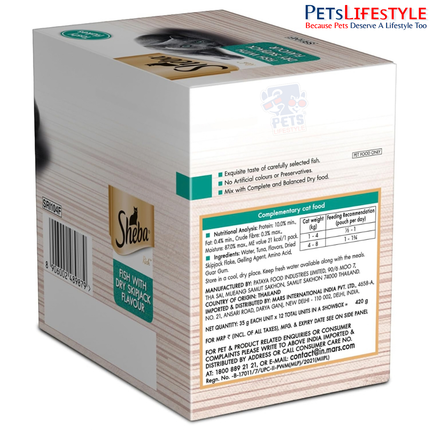 Sheba Fish with Dry Skipjack Flake Premium Cat Wet Food- 35gm