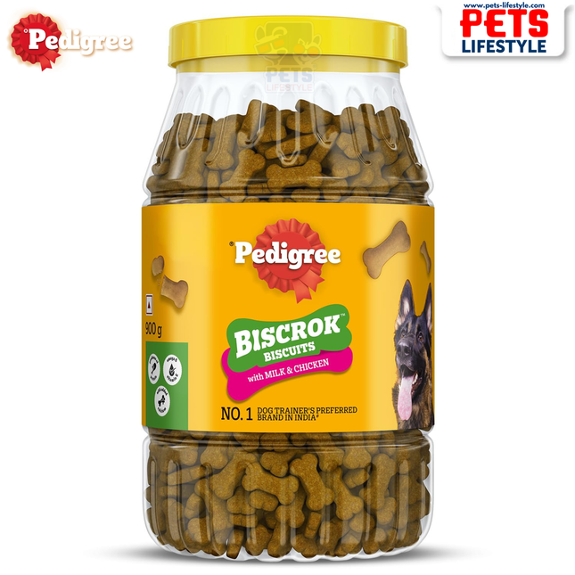 Pedigree Biscrok Dog Biscuits Chicken & Milk Flavour 900 g