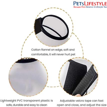 Elizabethan Collar for Dogs, Cats & Rabbits – Protective Recovery Cone (E-Collar)