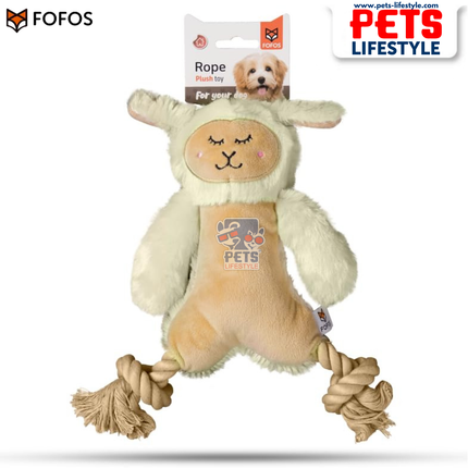 The FOFOS Ropeleg Plush Sheep Toy – Rope Tug + Soft Plush