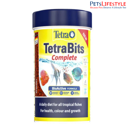 Tetra TetraBits Complete Food for Discus & Tropical Fish with BioActive Formula for Health, Colour & Growth