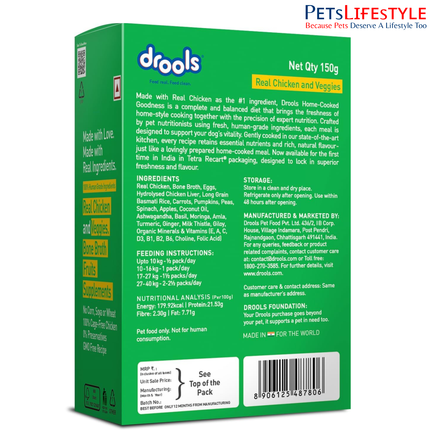 Drools Tetra Pack Real Chicken Veggies Wet Dog Food