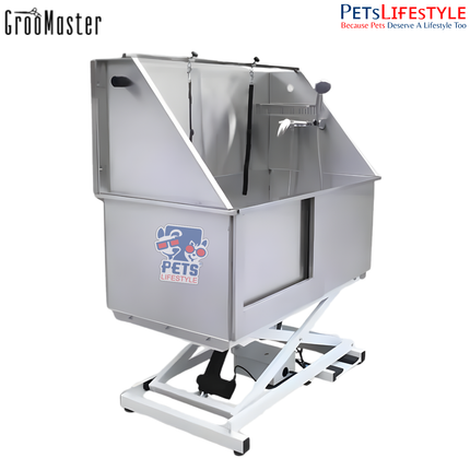 Groo Master H-107 Stainless Steel Electric Lifting Tub – Leak-Proof Sliding Door Bath Tub