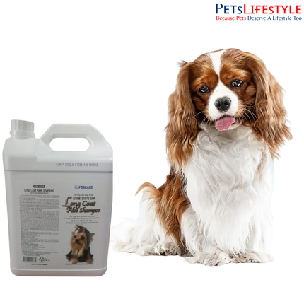 Forcans Long Coat Aloe Shampoo for Dogs & Cats – Deep Nourishing Shampoo for Long Hair Pets