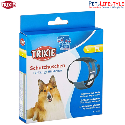 Trixie Protective Pants for Dogs – Adjustable Hygiene Pants for Heat, Incontinence & Recovery