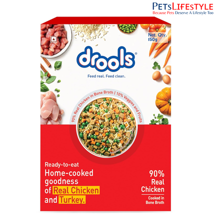 Drools Tetra Pack Real Chicken Turkey Wet Dog Food