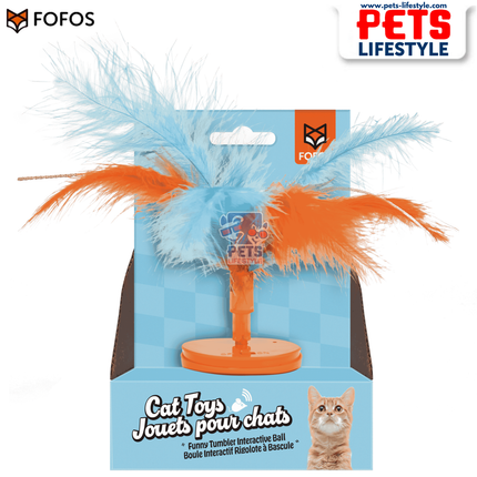 Buy FOFOS Tumbler Cat Toy – Electronic Wobble Toy with Bird Sounds & Feathers