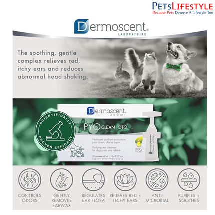Dermoscent PYOclean Oto Ear Cleanser for Dogs, Cats & Small Mammals (10 x 5 ml Monodoses)