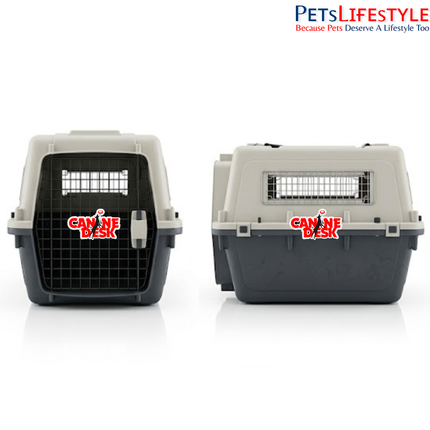 Canine Desk Flight Carrier (24" × 14" × 16") | IATA Approved Airline Travel Crate for Dogs & Cats (Medium)