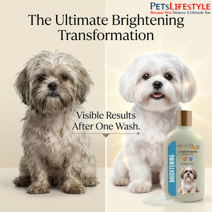 Oh My Dog Brightening Pet Shampoo 500 ml – Paraben-Free Deep Cleansing & Coat Revitalizer for Dogs