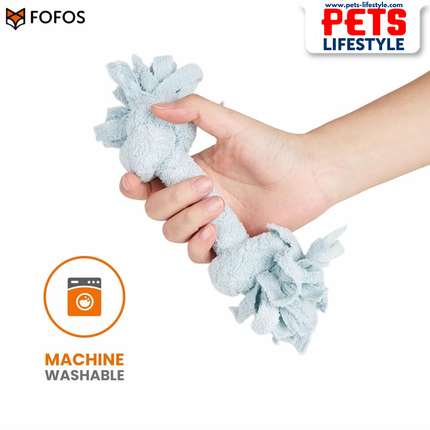 FOFOS Terry Rope 2 Knots Puppy Toy in box – Terry Teething Toy for Puppies  Soft Rope Toy