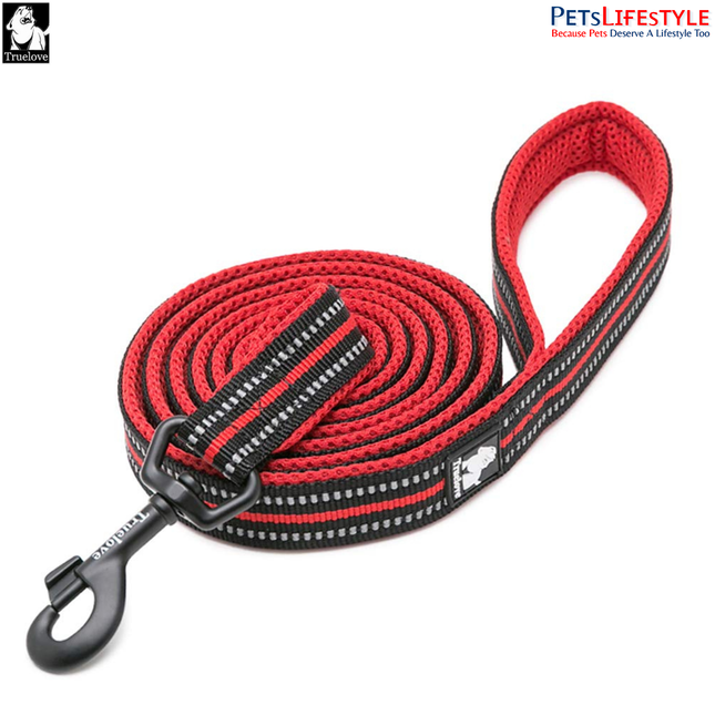 Truelove Classic Leash (Red)  Reflective Heavy-Duty Performance Leash