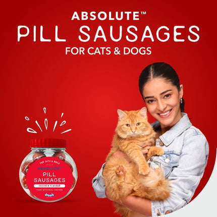 Drools Absolute Pill Sausage Treats Real Chicken 550g (28 Pcs)