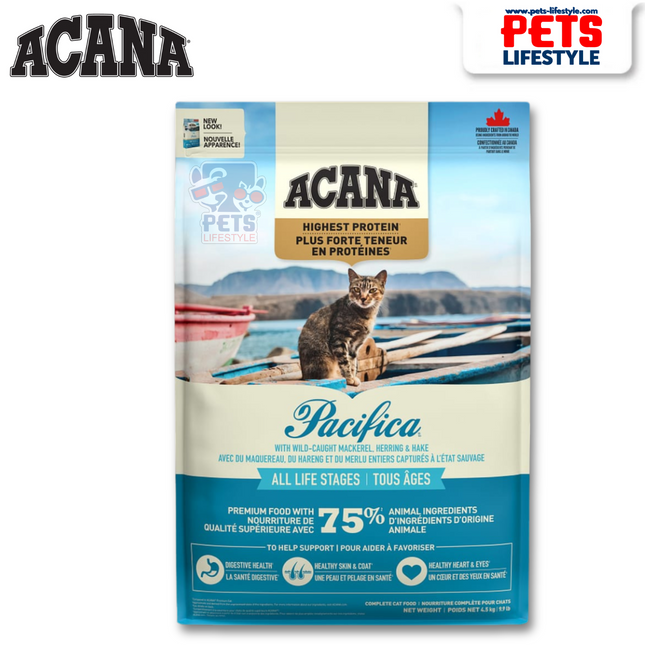 Acana Pacifica Cat Food – High-Protein Wild Fish Recipe for All Life Stages