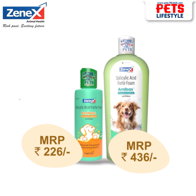 Zenex Arnibax Coat Cleanser – Herbal Pet Shampoo with Aloe Vera, Neem & Amla