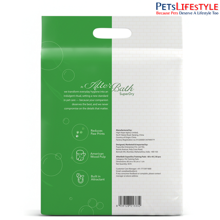 Afterbath SuperDry Training Pads – – 60 x 45 cm, Pack of 50