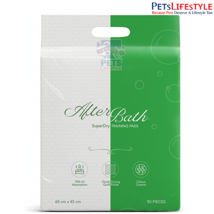 Afterbath SuperDry Training Pads – – 60 x 45 cm, Pack of 50