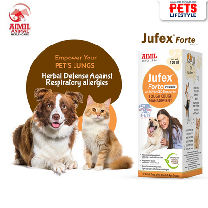 Jufex Forte – 100ml Herbal Respiratory Cough Relief for PetsCough
